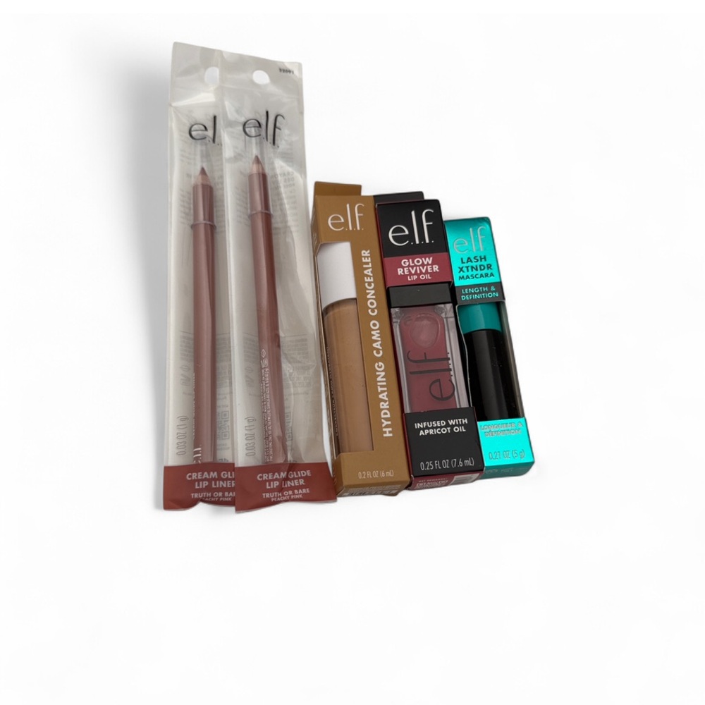 e.l.f. Makeup Set with Lip Liners, Concealer, Lip Oil and Mascara